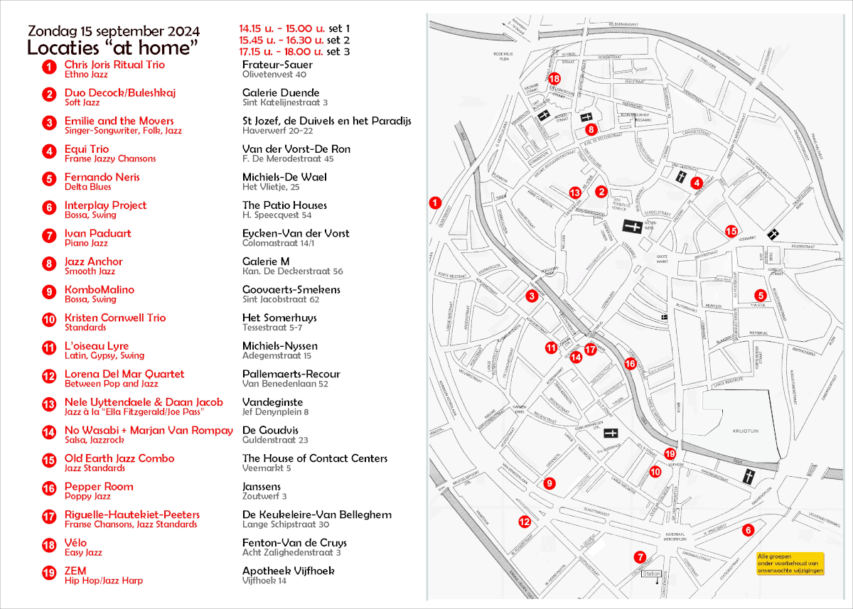 kaartje met jazzathome locaties