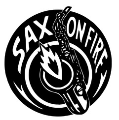 sax on fire logo